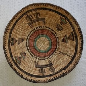 Vintage Native American Hand Coil Basket